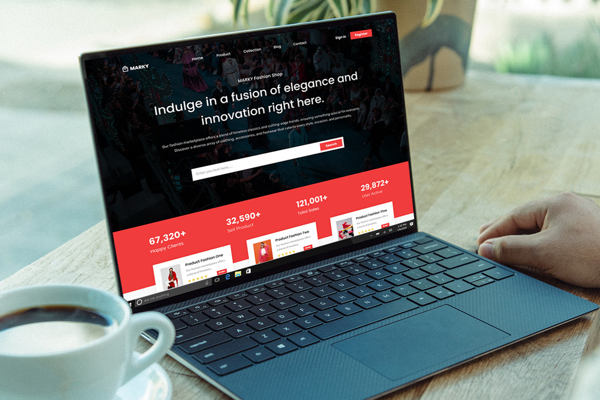 MARKY - Fashion Shop Landing Page, an UI Kit Template by ENATIVE (Photo 4 of 4)