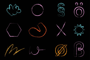 Vector Black and Colorful Brush