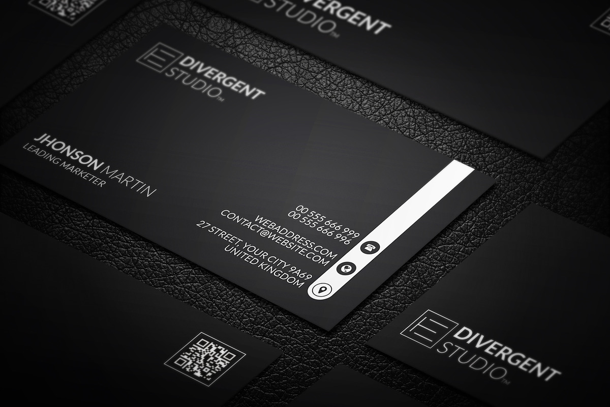 Sleek & Clean Business Card, a Business Card Template by Divergent Studio (Photo 2 of 3)