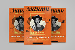 Modern Autumn Music Festival Flyer