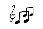 Music icon design template, a Solid Icon by Sumberpangan (Thumbnail 1 of 3)