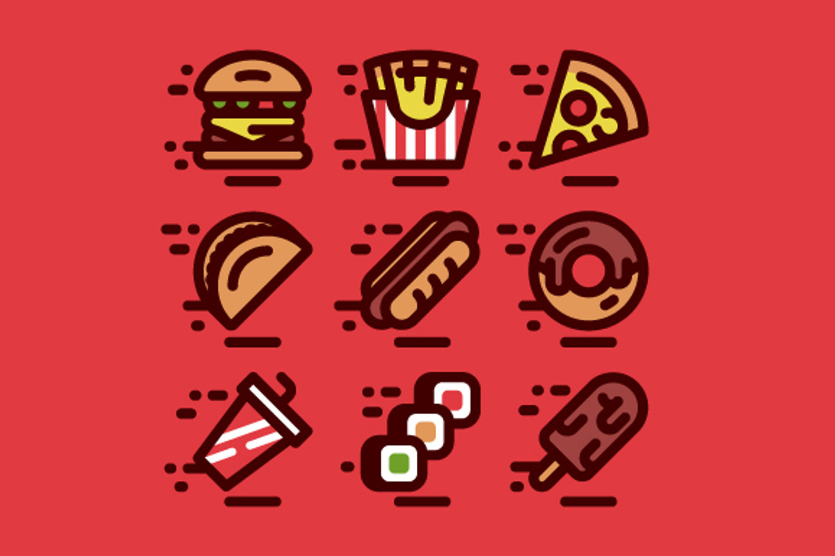 Fast Food Icons, an Icon by JulyPluto