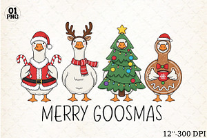 Funny Christmas Png Silly Goose, an Illustration by Libby Wishes