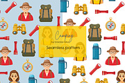 Camping Vector Clipart Set, a Person Illustration by Universe Mary (Thumbnail 8 of 9)