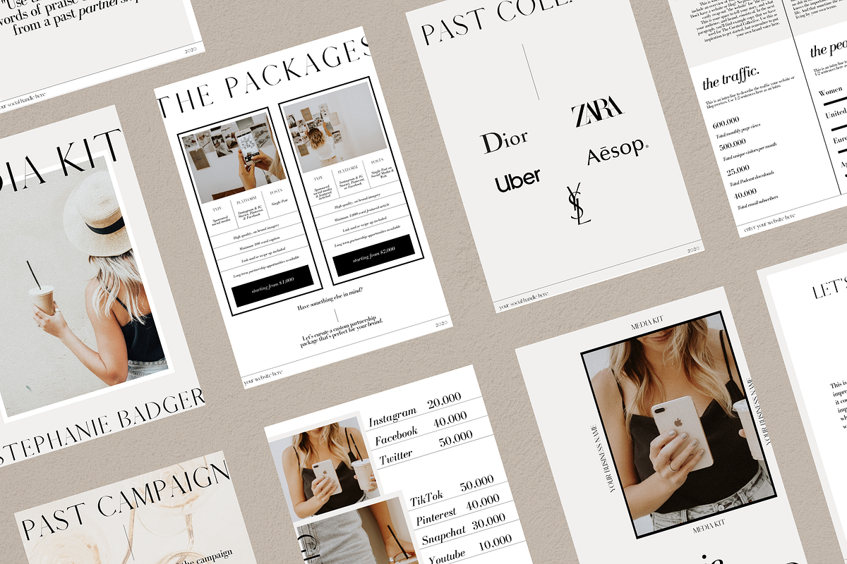 Canva Media Kit Template, a Device Mockup by Le Maison Bohem (Photo 1 of 5)