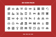 Furniture icons, an Outline Icon by Wencory (Thumbnail 1 of 2)