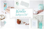 Winter Instagram Set, a Social Media Template by Kate Roubin (Thumbnail 1 of 3)