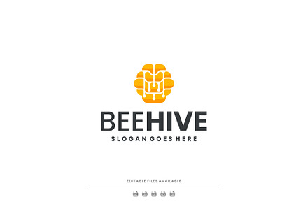 Gradient Modern Beehive Logo Design