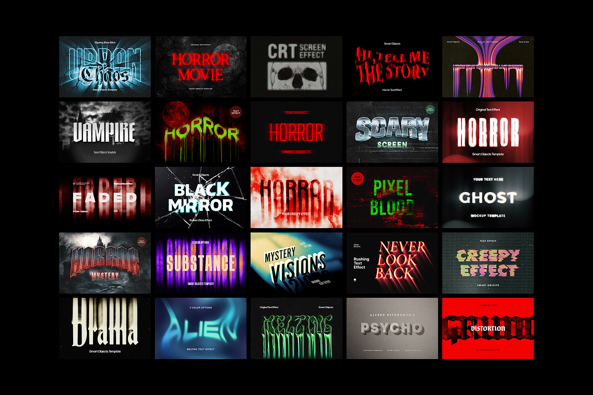 Halloween Photoshop Effects Bundle, a Layer Style Add-On by pixelbuddha.net (Photo 2 of 53)
