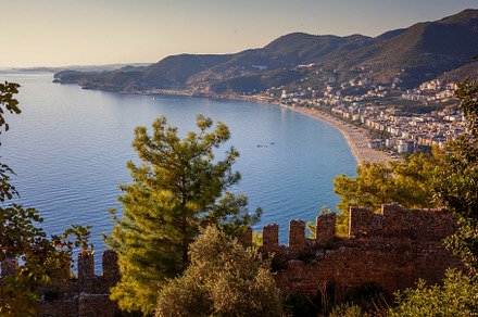 View of the beach in Alanya, a Holiday Photo by Olezzo
