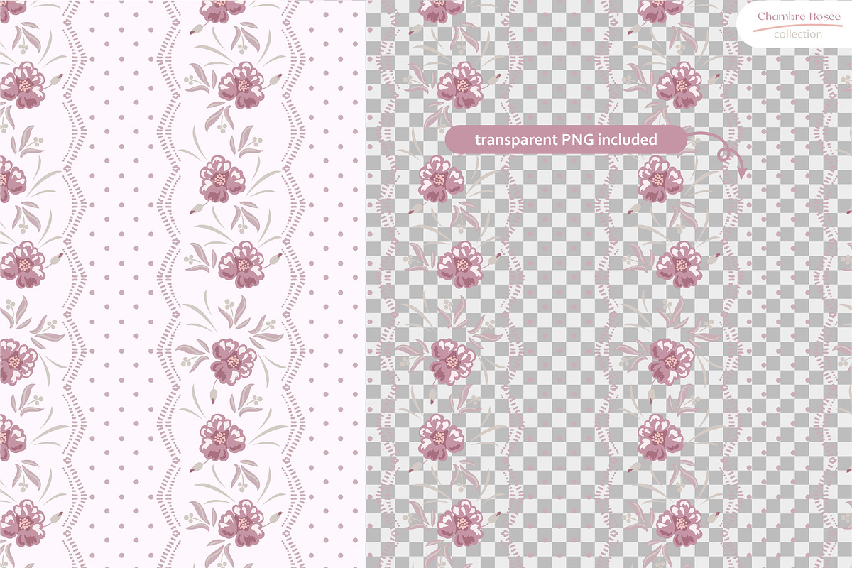 Chambre Rosée - Seamless Patterns, a Pattern Graphic by InaCorart (Photo 4 of 8)