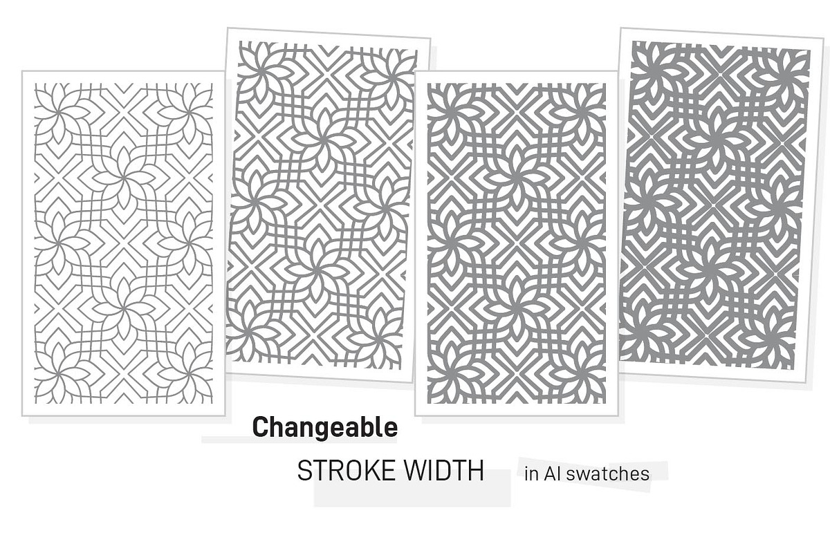 Monoline Ornaments, a Pattern Graphic by Crystal Line (Photo 6 of 9)