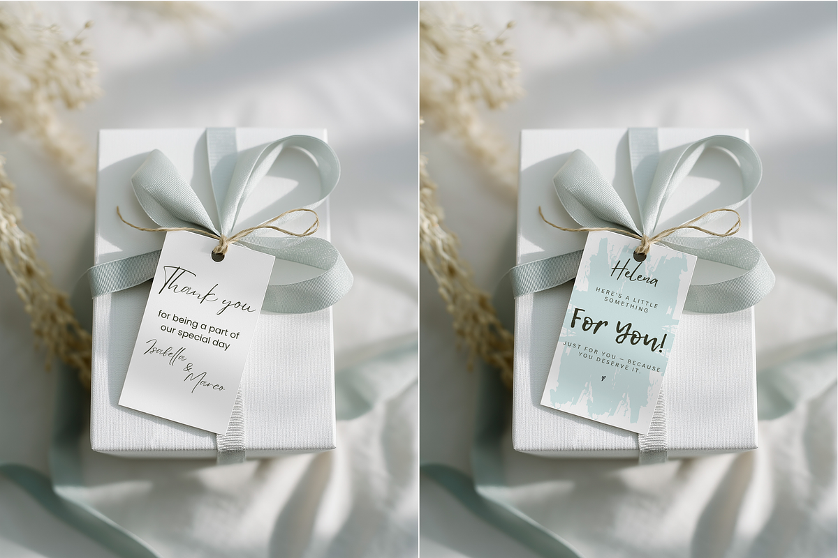 Neutral 3.5x2 Favor Tag Mockup, a Product Mockup by Serenefeeling (Photo 2 of 6)