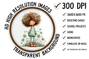 Whimsical St Patrick's Day Girl Clip, an Illustration by Craft Nest (Thumbnail 2 of 11)