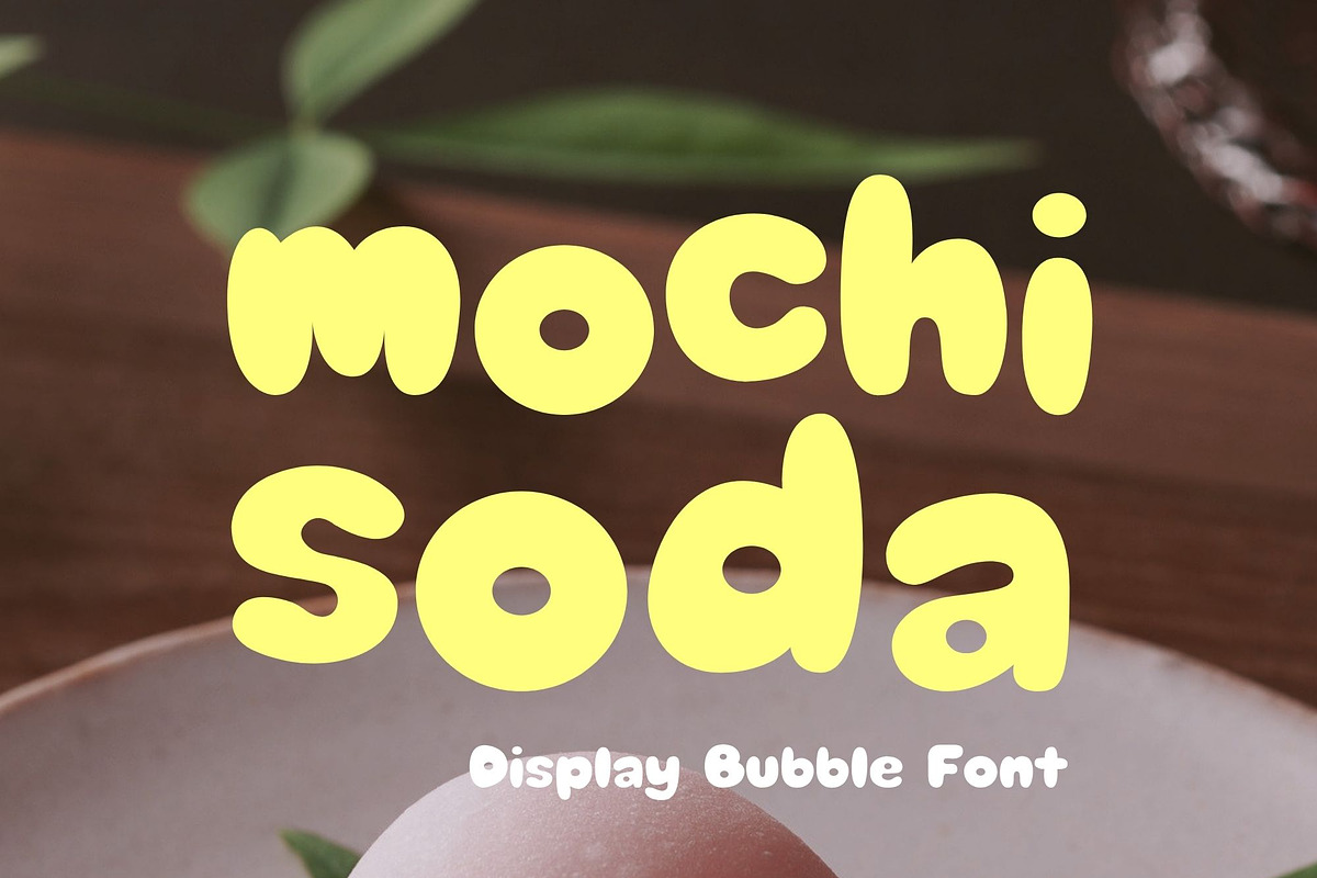 Retro Bubble Display Font-Mochi Soda, a Handwritten Font by ZoloDesignHub (Photo 6 of 10)