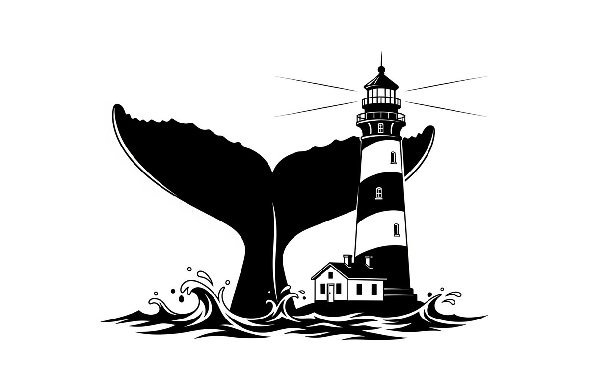 Whale Tail Lighthouse Bundle, an Object Illustration by yasushie (Photo 4 of 31)