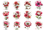 Whimsical Spring Flowers Clipart, an Illustration by Dream Creation (Thumbnail 2 of 5)
