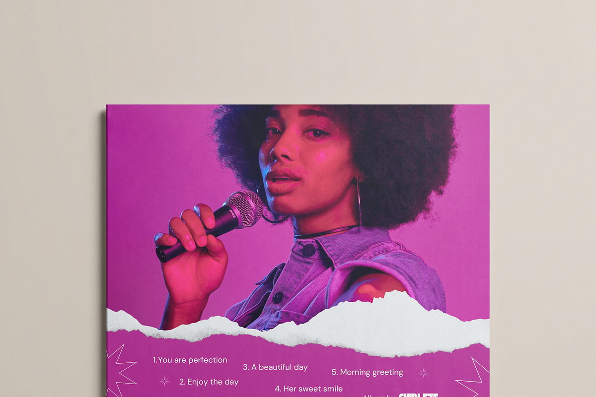 Vinyl Record and Album Sleeve Mockup, a Packaging Mockup by Pixel Foundry (Photo 3 of 6)