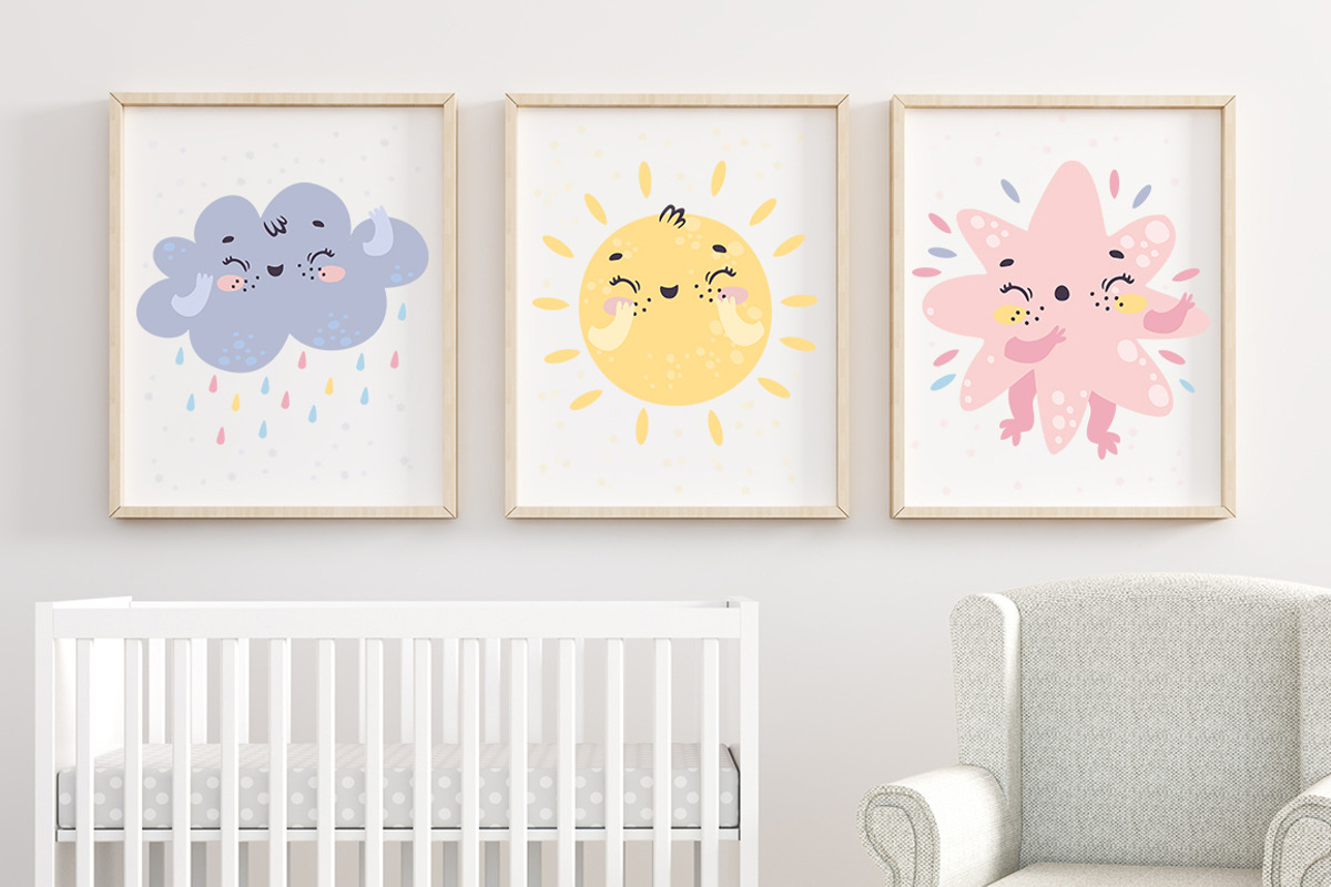 Sun and moon. Solar system., an Illustration by Lesya Skripak (Photo 6 of 8)