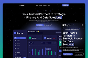Bravyn - Fintech Framer Template