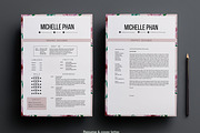 Floral 1 page resume template, a Resume Template by Chic templates (Thumbnail 2 of 4)