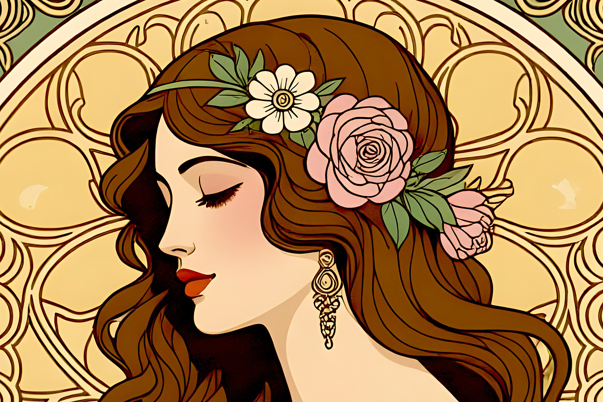 Bohemian Beauty Poster, a Person Illustration by Sharon Schwalbe (Photo 1 of 2)
