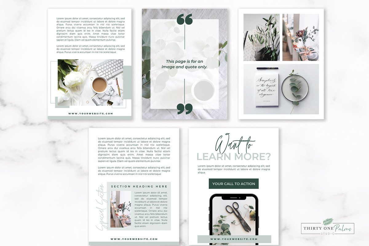 eBook Template for Canva | Green, a Magazine Template by Thirty One Palms Studio (Photo 7 of 11)
