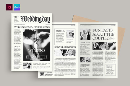 Wedding Newspaper Program, a Brochure Template by BrandPacks
