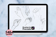 140+ hands anatomy procreate brushes, a Brush Add-On by Arts For Peace (Thumbnail 3 of 9)