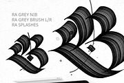 Flat Lettering Brushes. Procreate, a Brush Add-On by Diacritics (Thumbnail 5 of 8)
