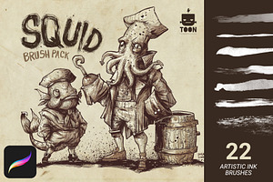 Squid Brush Pack for Procreate