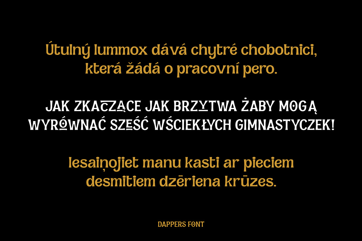 Dappers - a vintage display font, a Serif Font by Brainware Graphic (Photo 2 of 13)