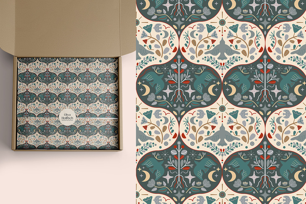 Scandinavian Seamless Pattern, a Pattern Graphic by Olya Haifisch (Photo 5 of 7)