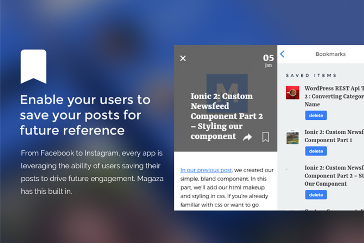 Magaza: WordPress managed Ionic2 app, a HTML Template by Audacitus (Photo 5 of 5)