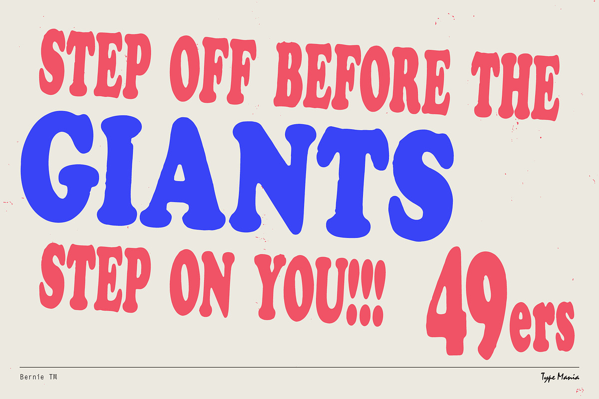 Bernie TM – XXX-Bold Cozy Type, a Serif Font by Type Mania (Photo 7 of 11)