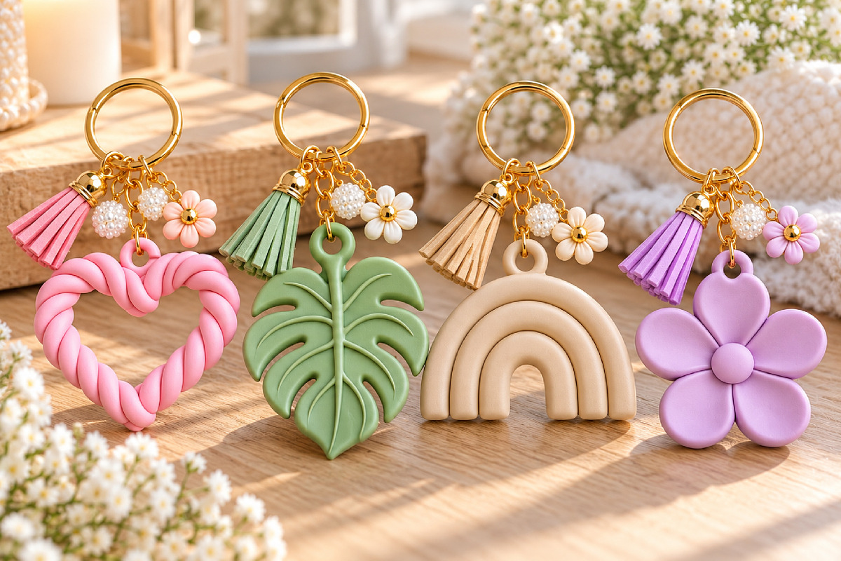 Rainbow Flower Heart Keychain STL, an Object 3D Model by Layerology (Photo 3 of 3)