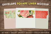 Envelope Square Liner Mockup, a Mockup by Frisk Shop (Thumbnail 1 of 5)