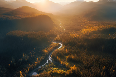 Misty mountain landscape stock photo, a Nature Photo by Virgo Studio