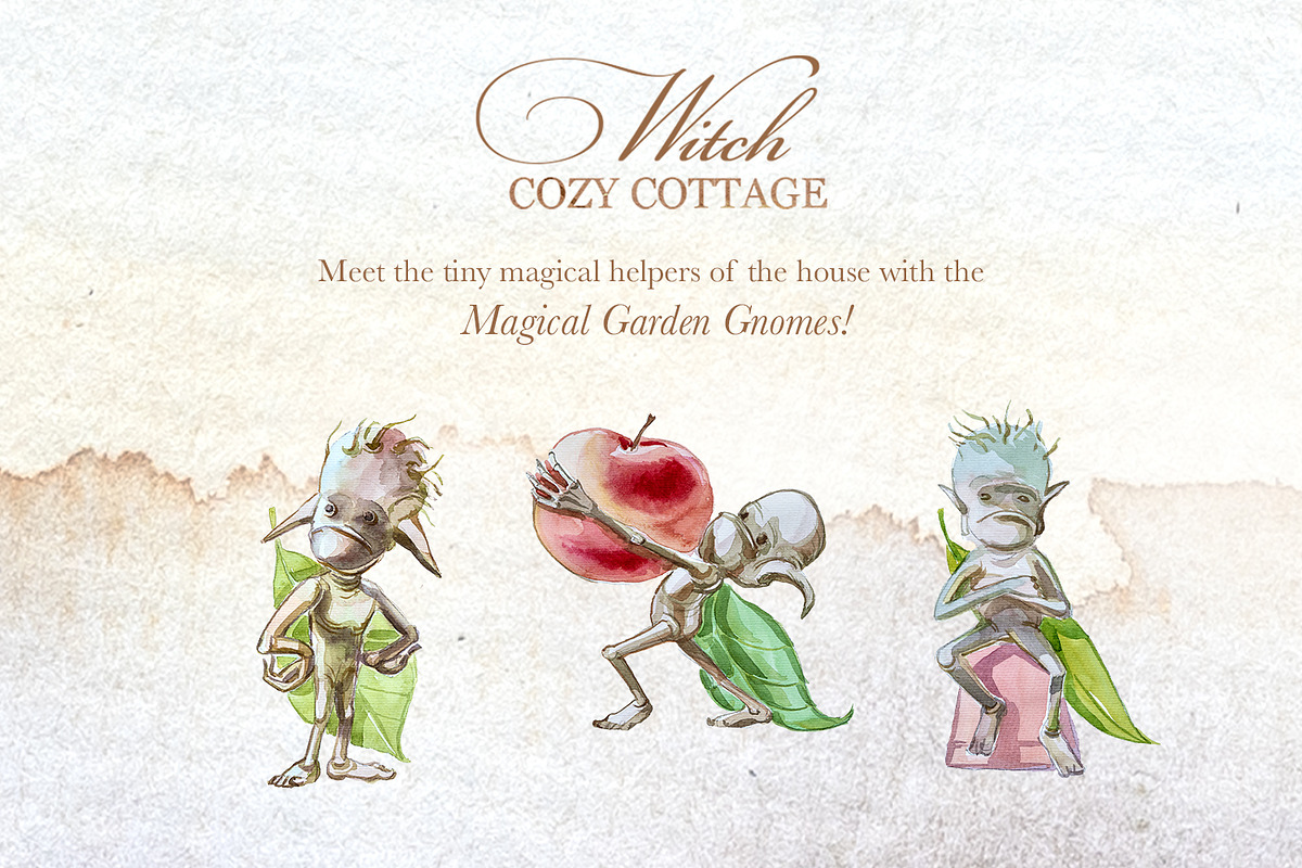 Authentic Cozy Witch Cottage Clipart, a Seasonal Illustration by ArtCreationsDesign (Photo 22 of 23)