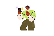 People using smartphones set, a Person Illustration by PaperTrident (Thumbnail 8 of 11)