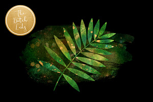 Tropical Jungle Leaves Clipart Set