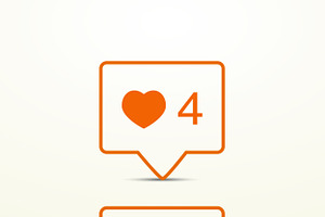 Instagram notification icons set