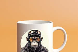 Cool Chimpanzee Wearing Sunglasses.