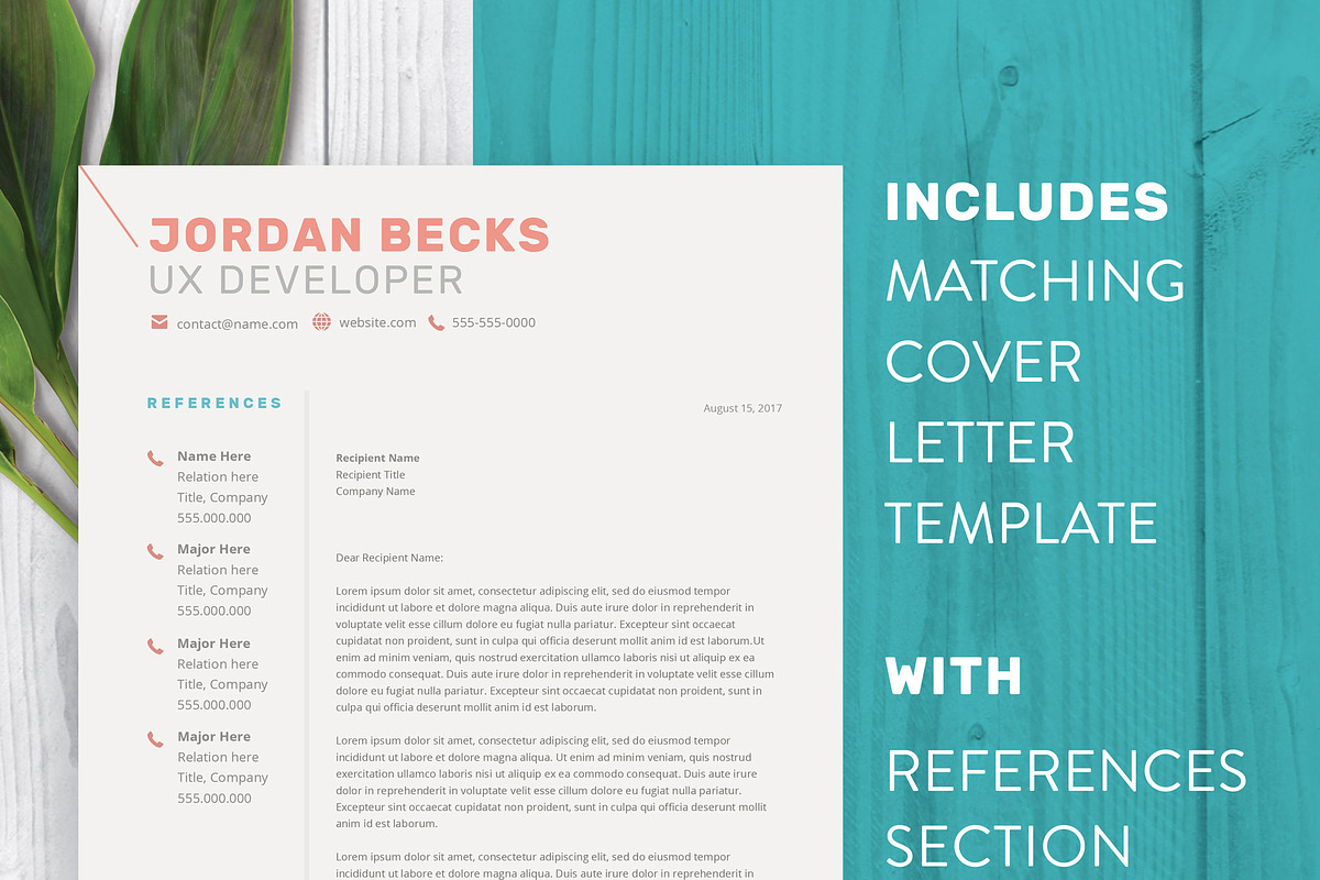 Modern Resume Template for Word, a Resume Template by SharpResumeFoundry (Photo 2 of 5)