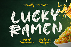 LUCKY RAMEN - Dry Brush Font