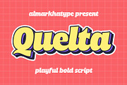 Quelta – Classic Bold Script, a Script Font by Almarkhatype (Thumbnail 1 of 12)