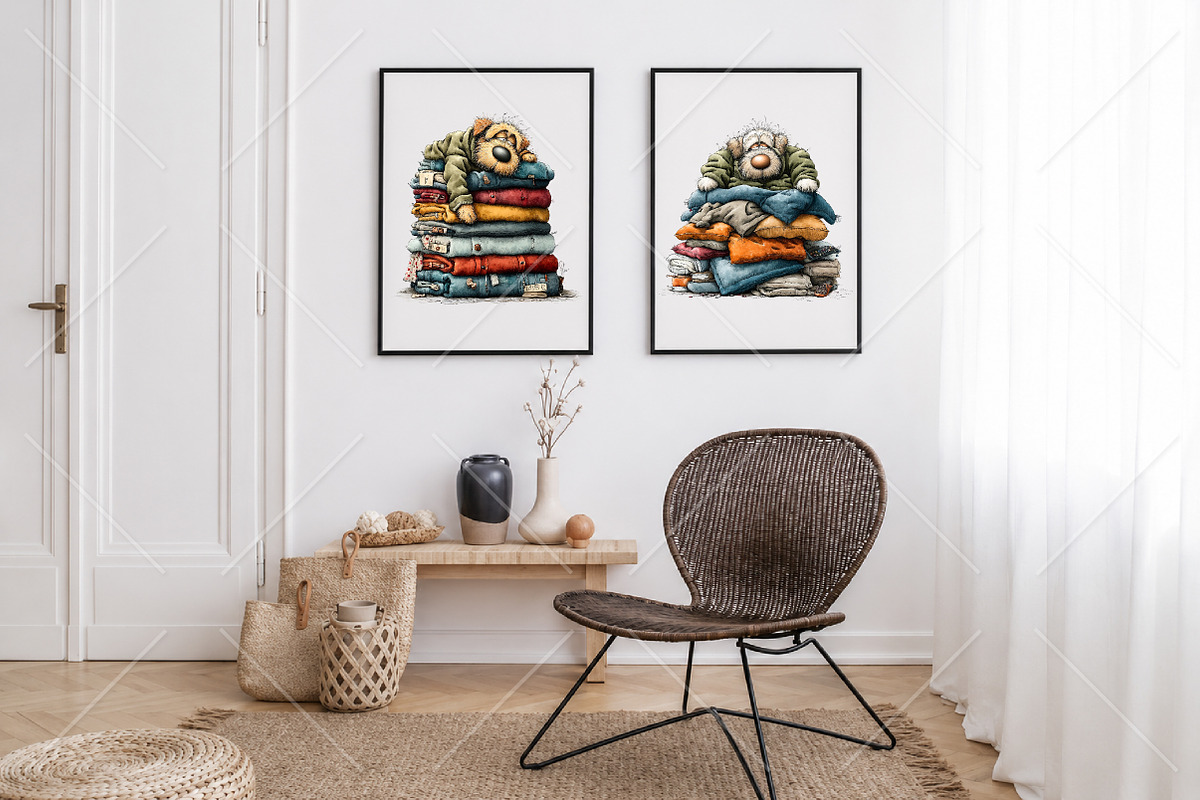 Whimsical Funny Lazy Dog Clipart PNG, a Seasonal Illustration by Canvas Craft (Photo 7 of 10)