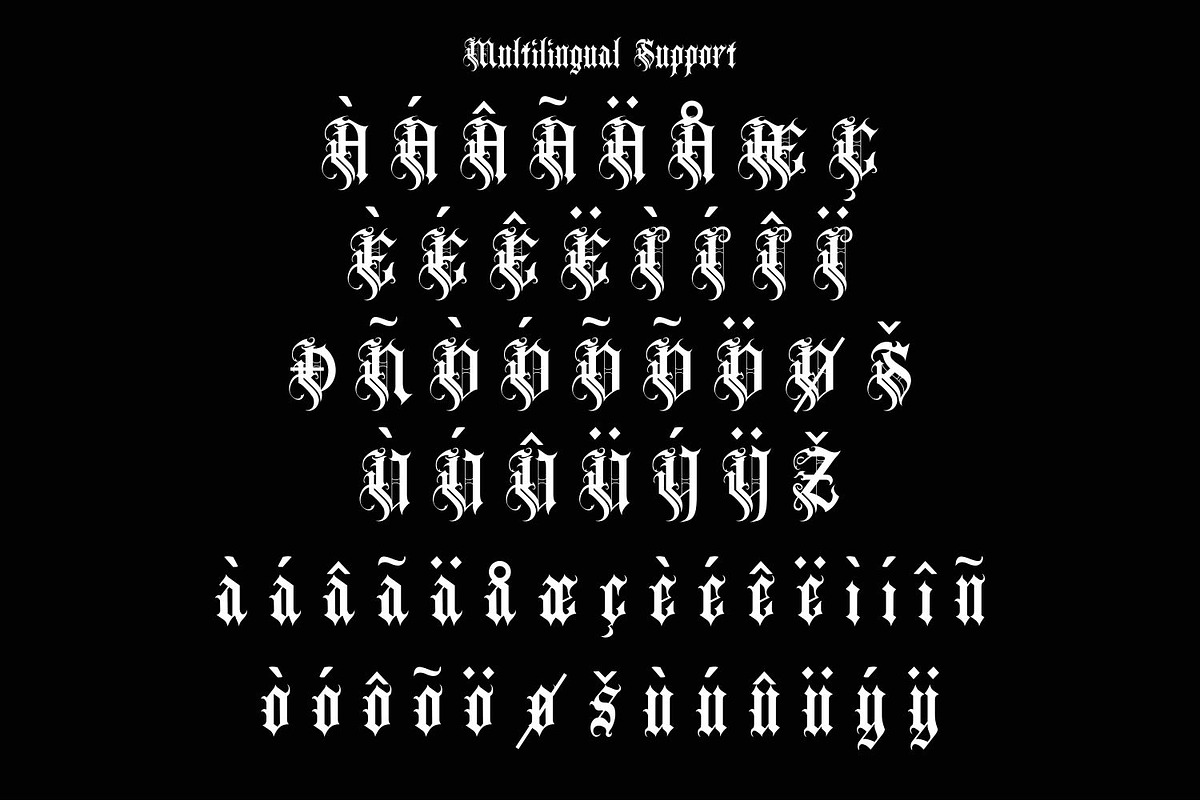 Golyath Blackletter Tattoo Font, a Blackletter Font by WhymoreArt (Photo 13 of 14)