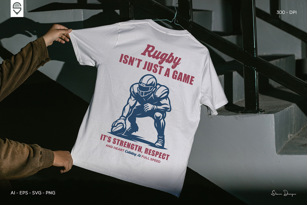 Rugby Lover T-shirt Design, a Sport Illustration by shaondesigns (Photo 4 of 6)