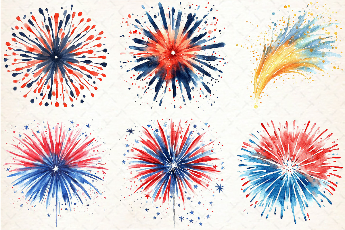 4th of July Fireworks Sublimation, an Illustration by Libby Wishes (Photo 6 of 6)